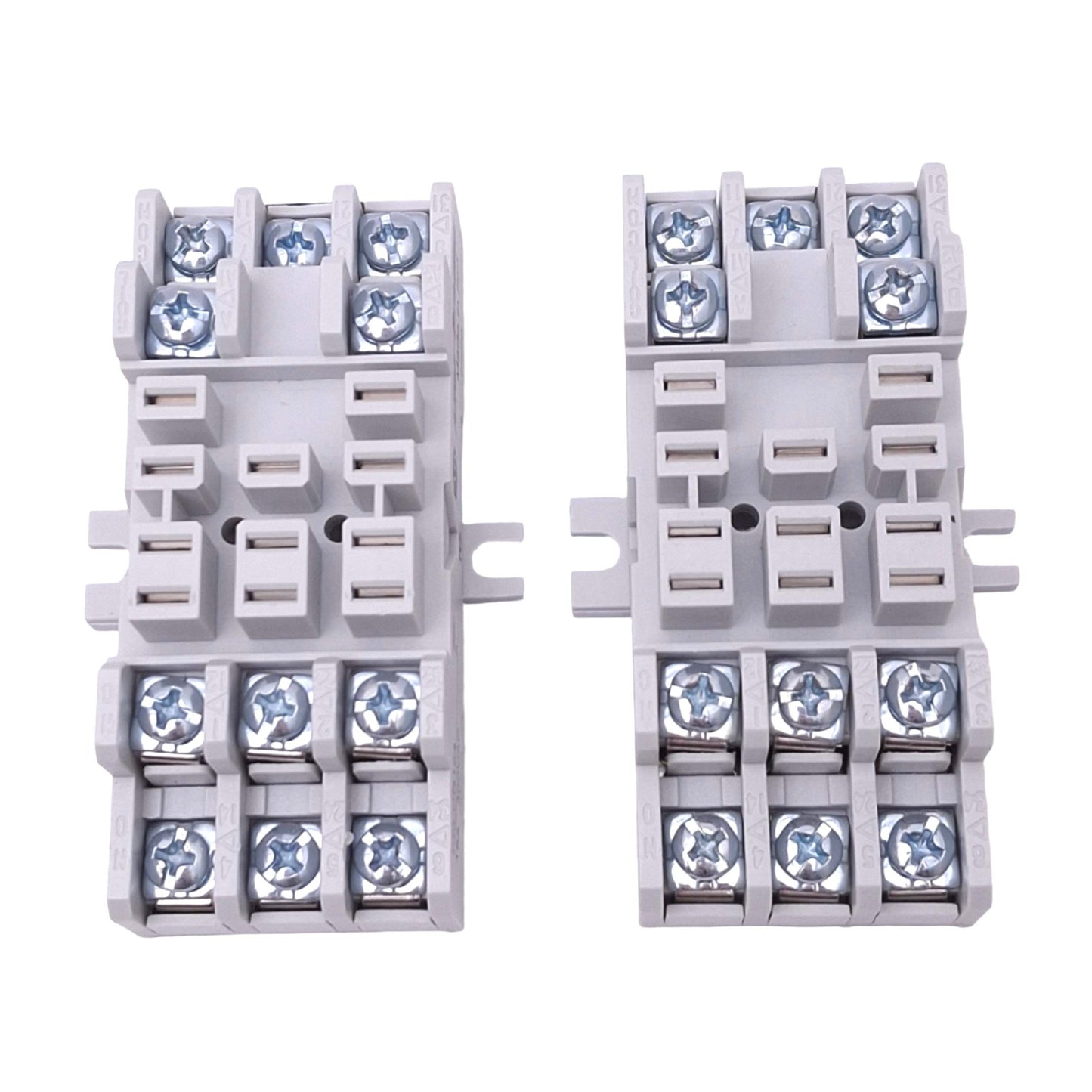 Used Lot of 2 Allen Bradley 700-HN154 Relay Sockets, 11-Pin Blade, 15A 300VAC Max