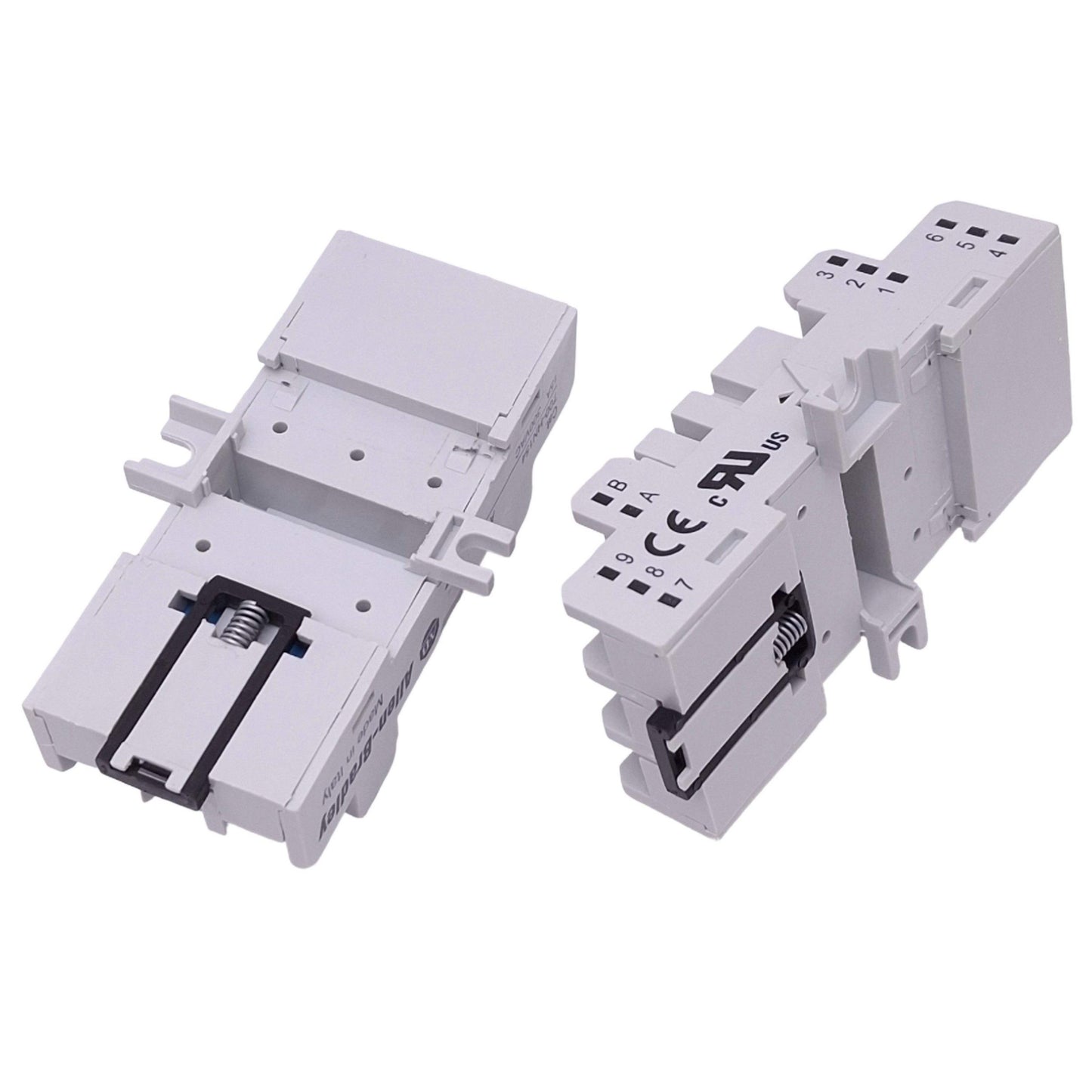 Used Lot of 2 Allen Bradley 700-HN154 Relay Sockets, 11-Pin Blade, 15A 300VAC Max