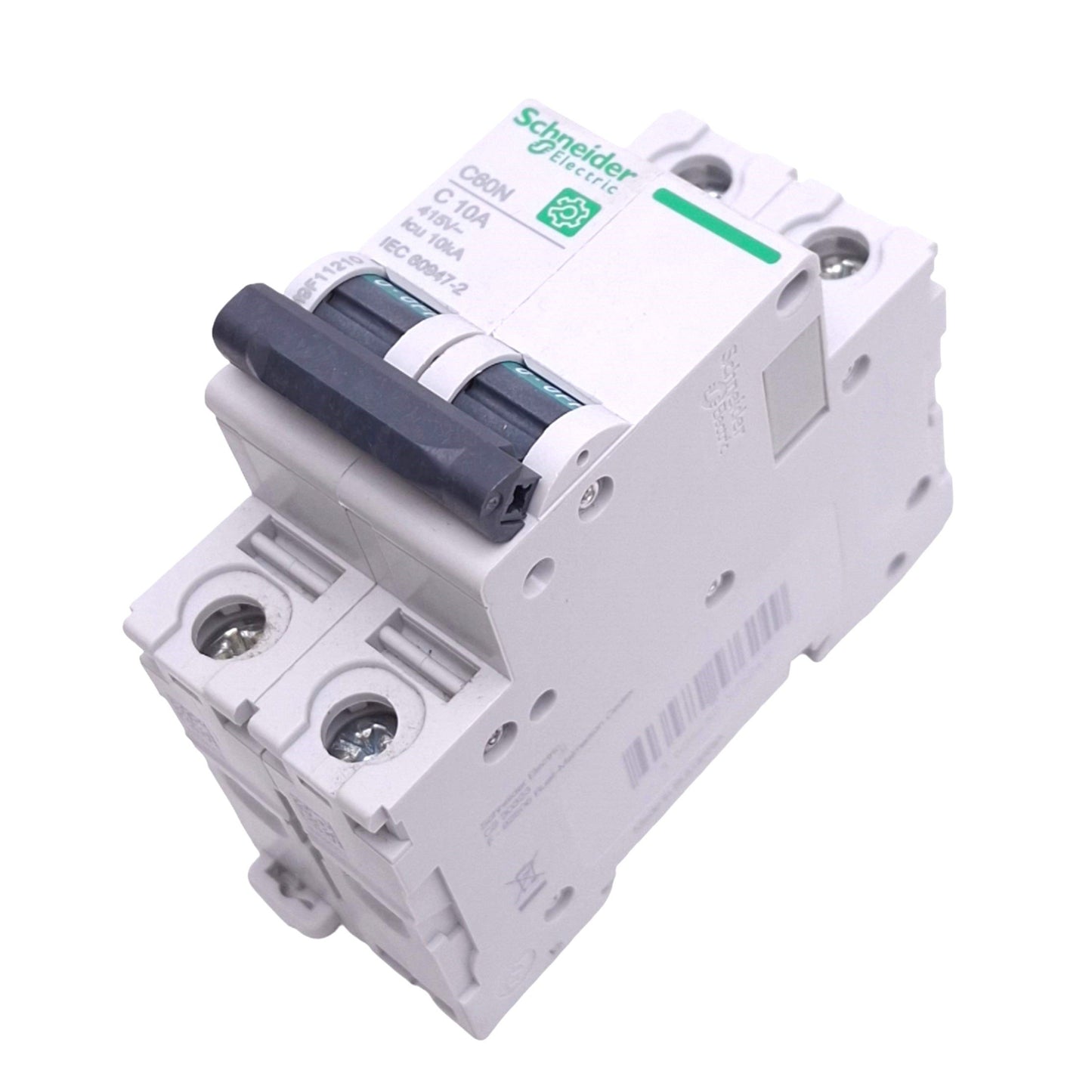 New Schneider Electric C60N2P M9F11210 Circuit Breaker, 2-Pole 10A, 415VAC Max