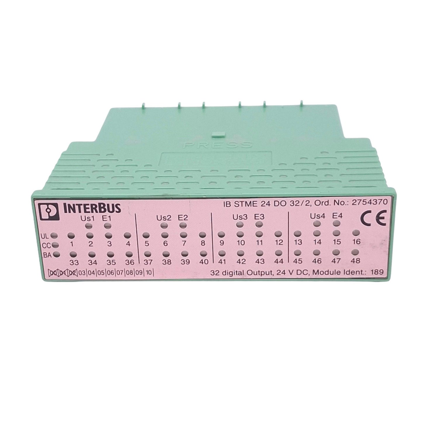 Used Phoenix Contact 2754370 InterBus Digital Output Module, 32-Channel, 24VDC