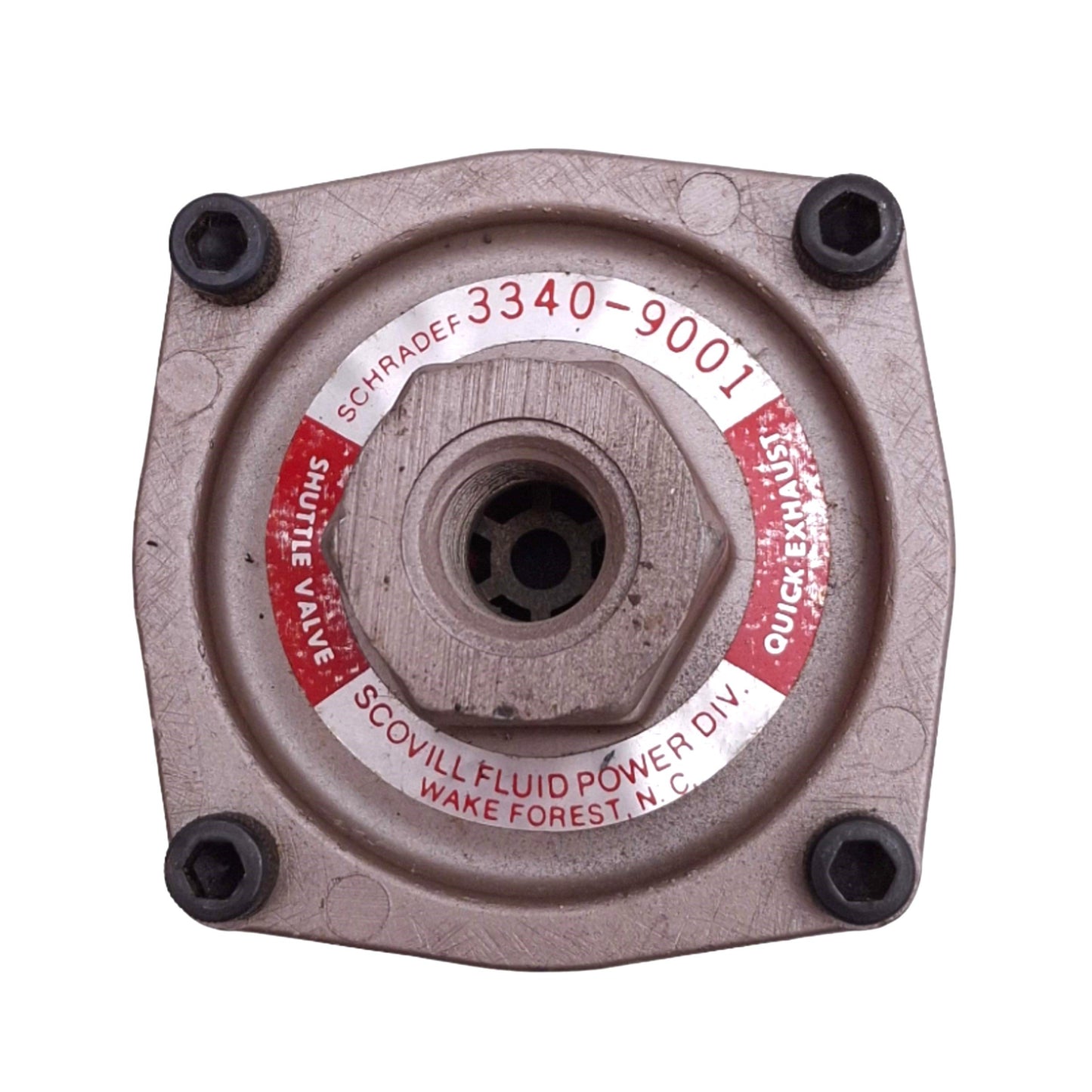 Used Schrader Bellows 3340-9001 Quick Exhaust Valve, G 1/4in to G 3/8in, 150psi