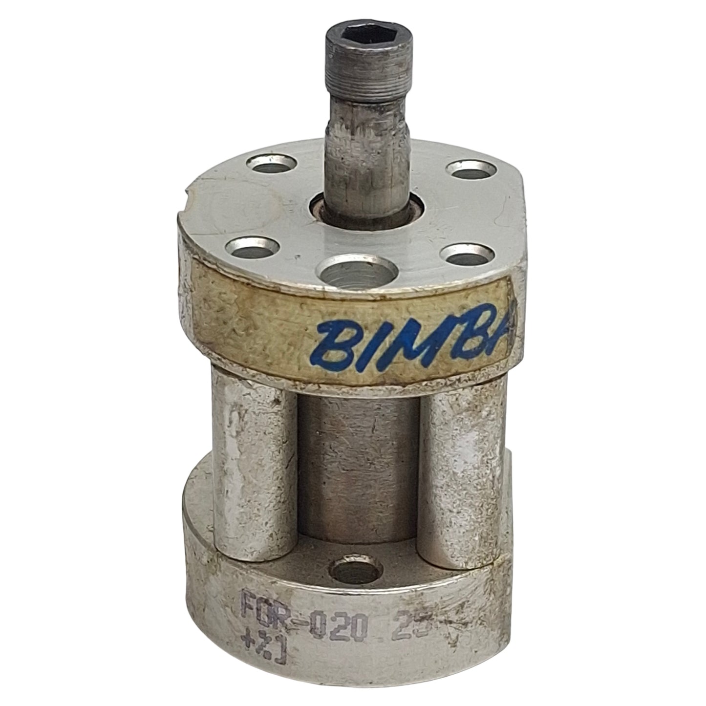 Used Bimba FOR-020.25 Flat-1 Pneumatic Cylinder, ø9/16in Bore, 0.25in Stroke, #10-32