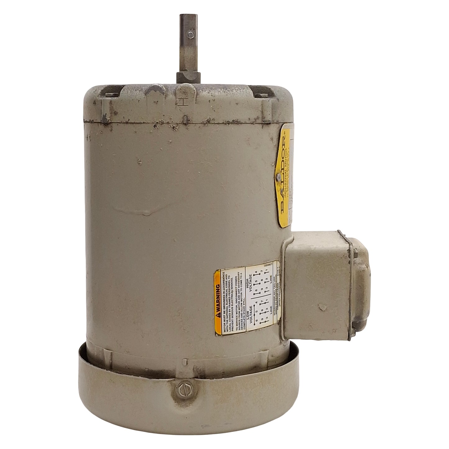 Used Baldor 34A51-895 M3454 AC Motor, 1/4HP, 3Ø 230/460VAC, 1725rpm, ø1/2in Shaft