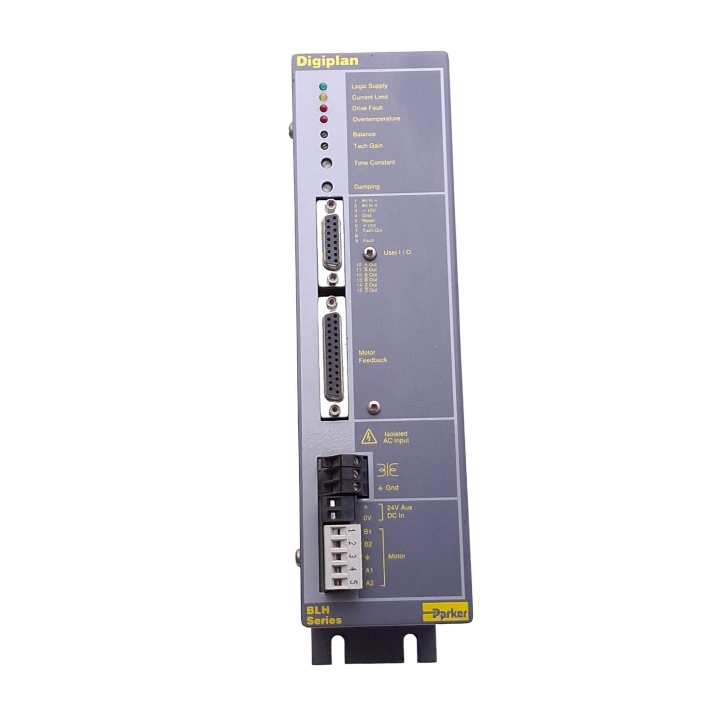 Used Parker BLH75B Digiplan Brushless Servo Drive, 7.5A Continuous, 15A Peak, 1.2kW