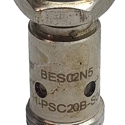 Used Balluff BES02N5 Inductive Sensor, PNP NO, 2mm Range, 10-30VDC, 4-Pin M12 Male