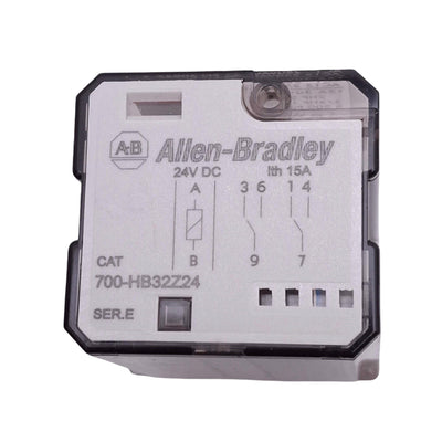 Used Allen Bradley 700-HB32Z24 Relay, DPDT 8-Pin, 15A 30VDC Max, 24VDC Coil