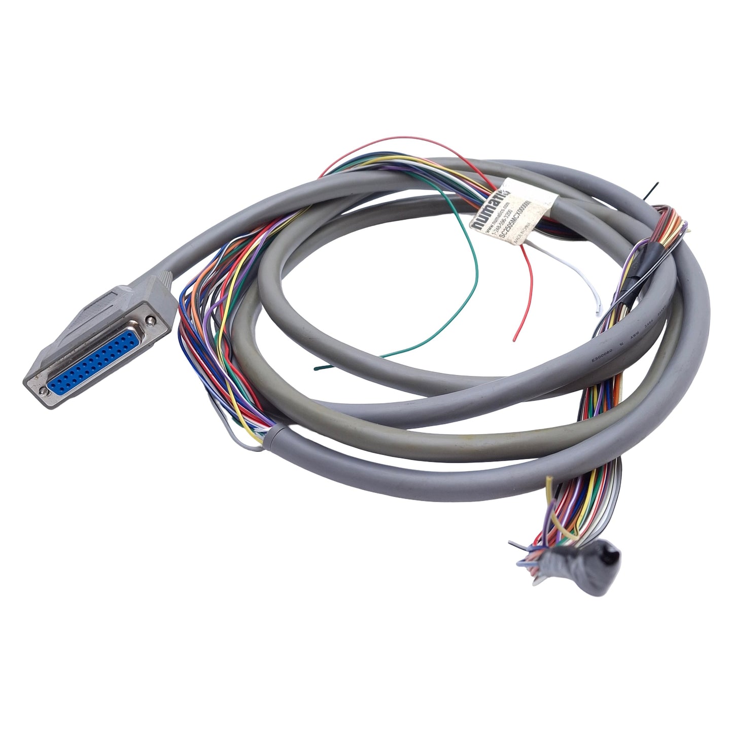 Used Numatics SC2505MCX0000000 25 Pin SUB-D Female Cable 22 AWG, 9ft Length