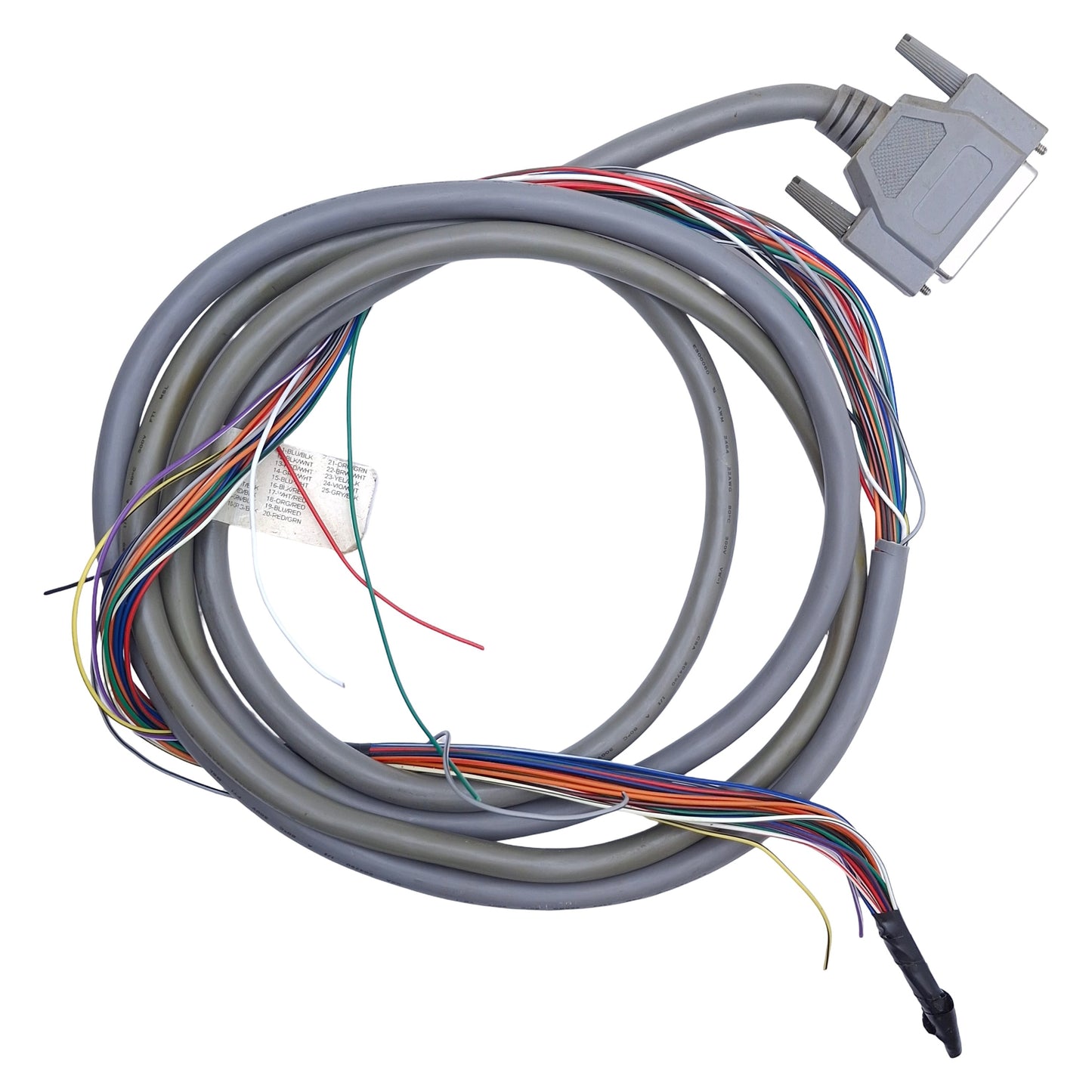 Used Numatics SC2505MCX0000000 25 Pin SUB-D Female Cable 22 AWG, 9ft Length