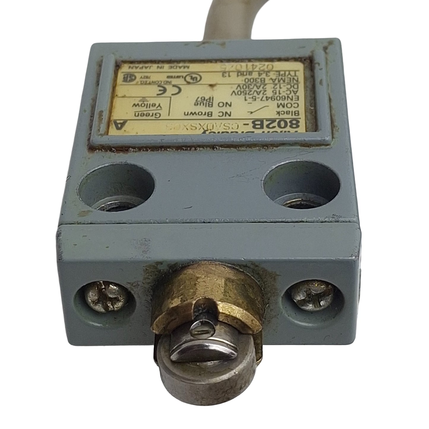 Used Allen Bradley 802B-CSADXSXC3 Push Roller Limit Switch, 1NO 1NC, 2A 250VAC/30VDC