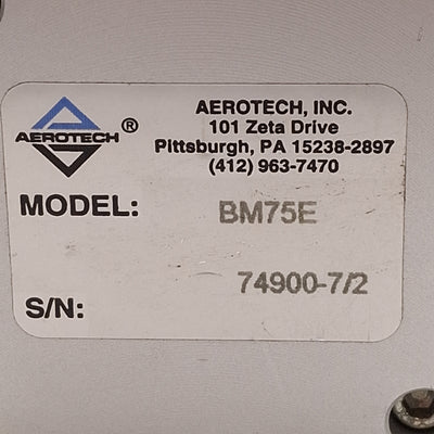 Used Aerotech BM75E Servo Motor 210W, 4000rpm, 75oz-in, 160VDC Bus, NEMA 23 *Flange*
