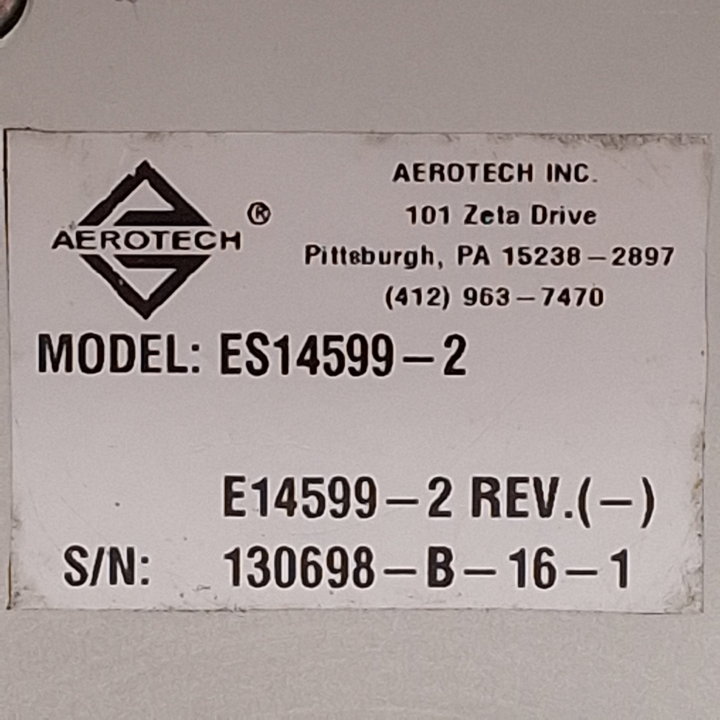 Used Aerotech BM130_UF ES14599-2 Servo Motor 333W 1.02Nm 4000rpm, 340VDC Bus, NEMA 23