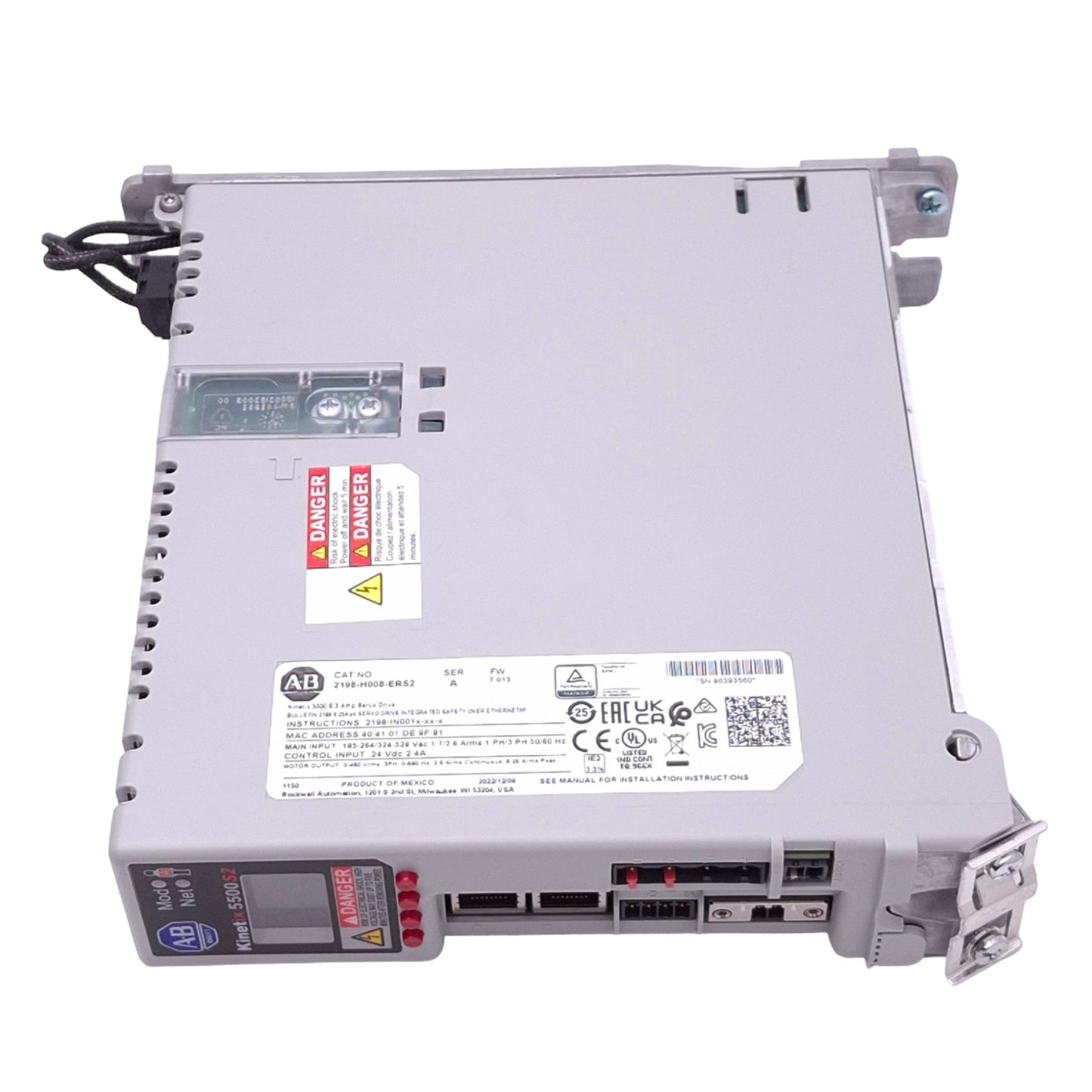 Used Allen Bradley 2198-H008-ERS2 Kinetix 5500S2 Servo Drive, 0-460Vrms 3PH, 1.6kW