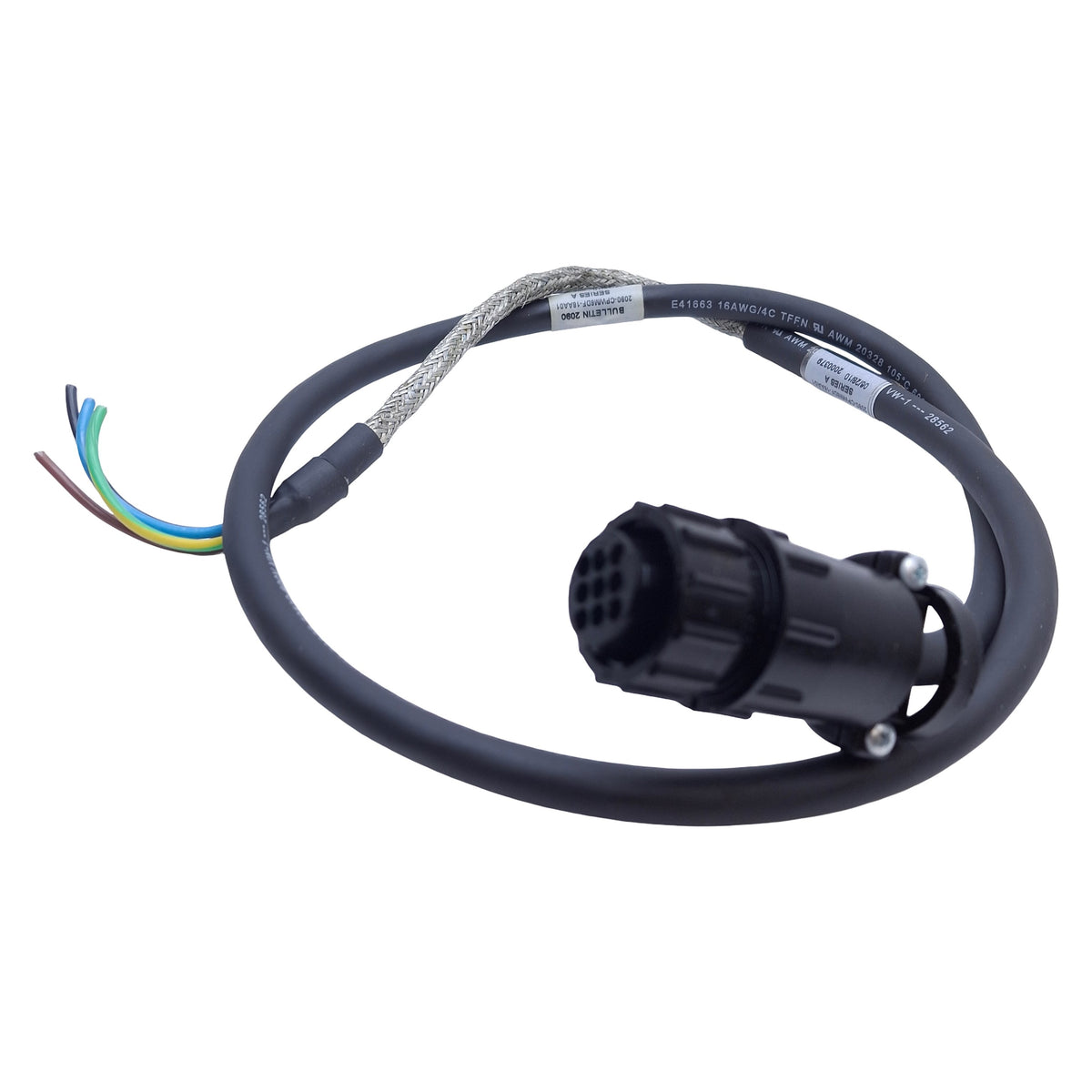 Used Allen Bradley 2090-CPWM6DF-16AA01 Power Cable 9-Pin Round to Flying Leads 1m