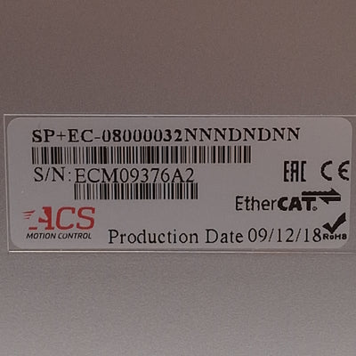 Used ACS SP+EC-08000032NNNDNDNN SPiiPlusES EtherCAT Controller & Drive Node, 8-Axis