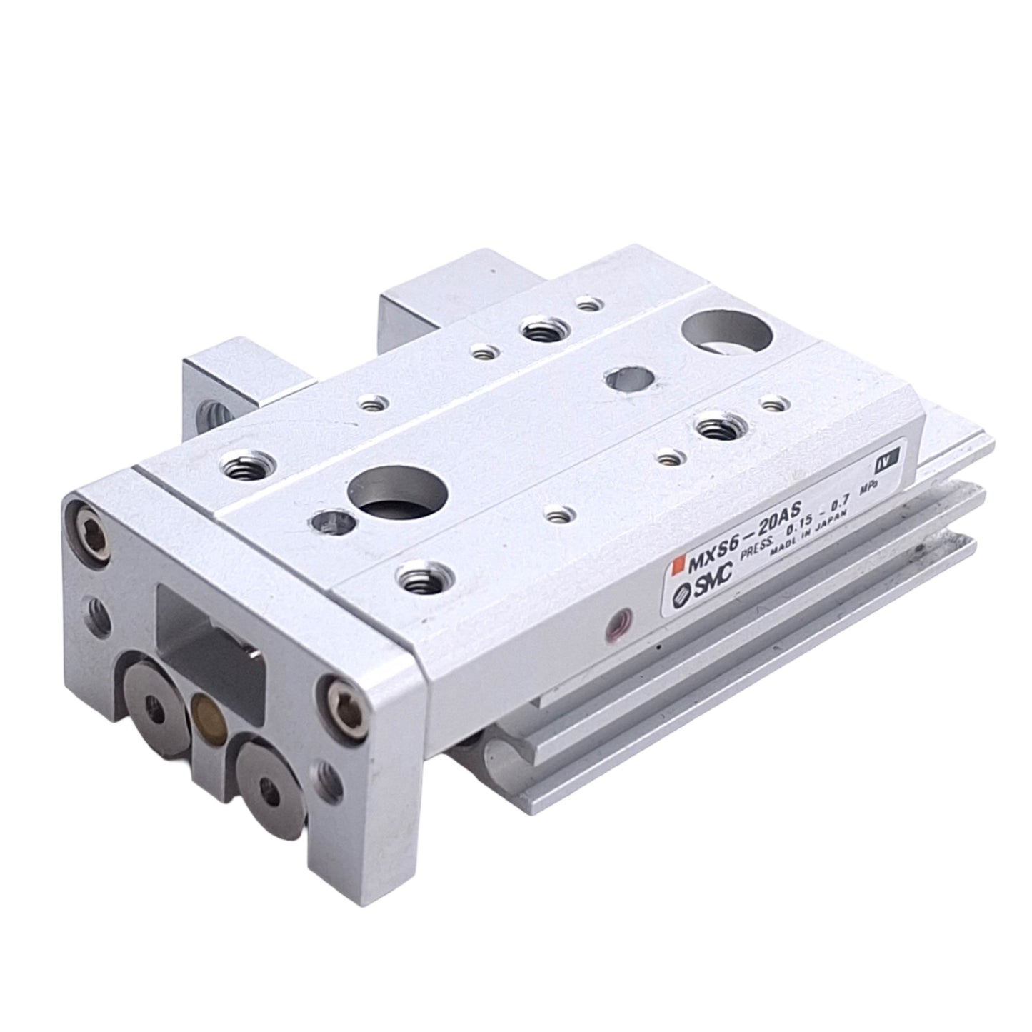 Used SMC MXS6-20AS Air Slide Table Guided Cylinder 6mm Bore, 20mm Stroke, 0.15-0.7MPa