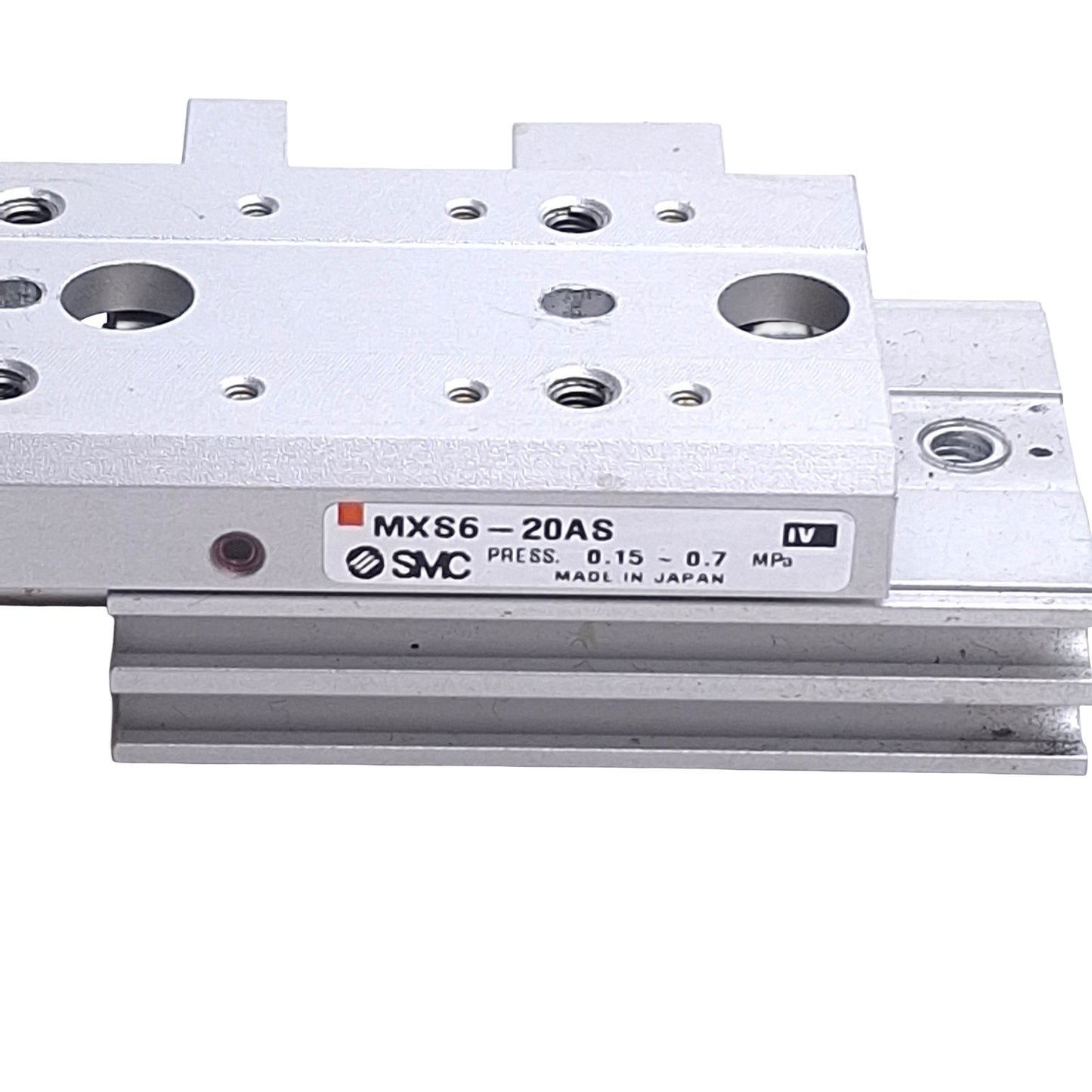 Used SMC MXS6-20AS Air Slide Table Guided Cylinder 6mm Bore, 20mm Stroke, 0.15-0.7MPa