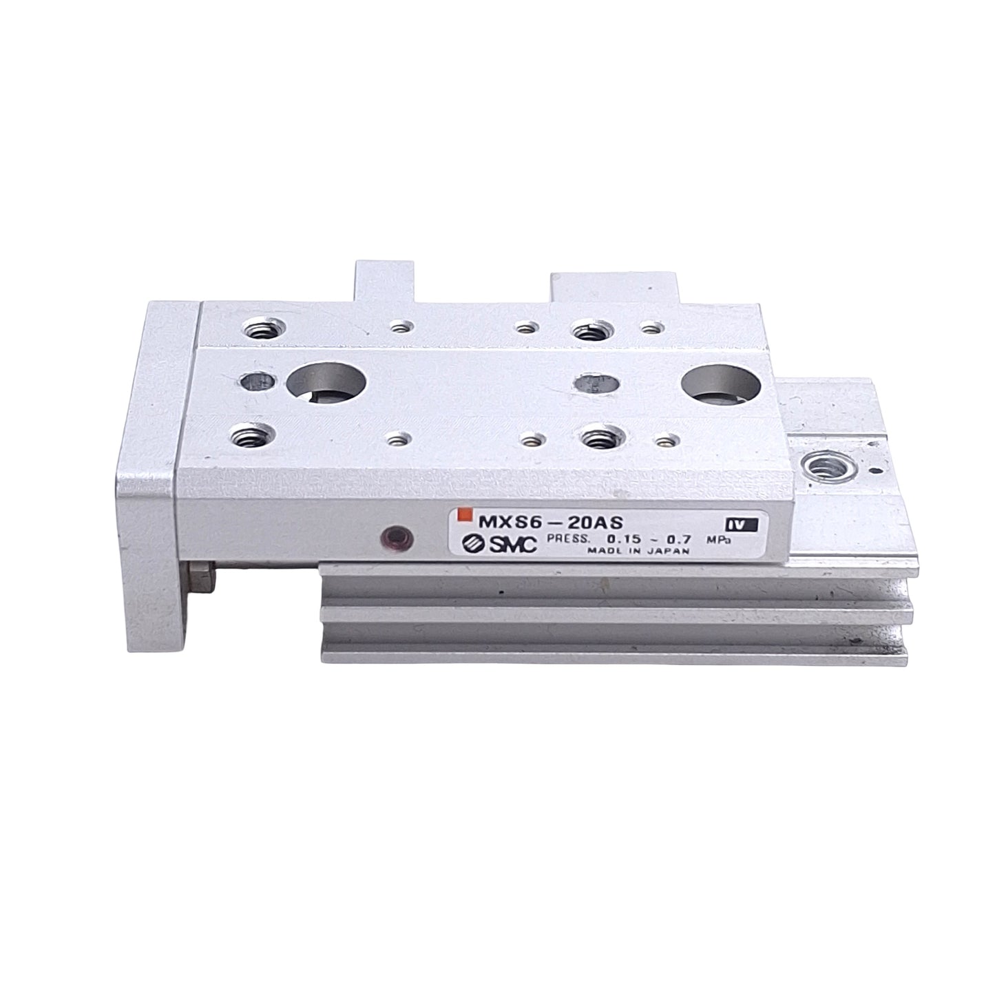 Used SMC MXS6-20AS Air Slide Table Guided Cylinder 6mm Bore, 20mm Stroke, 0.15-0.7MPa