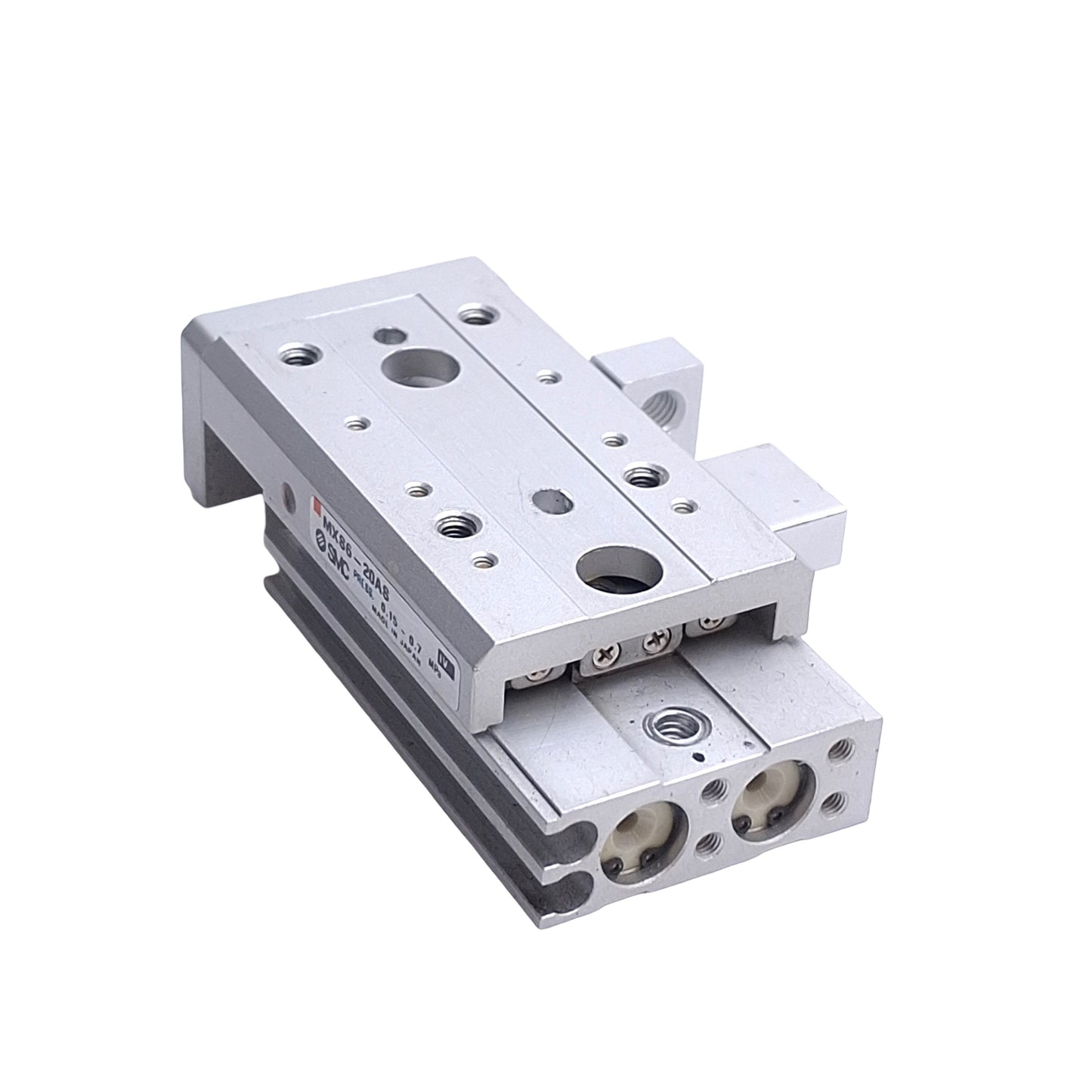 Used SMC MXS6-20AS Air Slide Table Guided Cylinder 6mm Bore, 20mm Stroke, 0.15-0.7MPa
