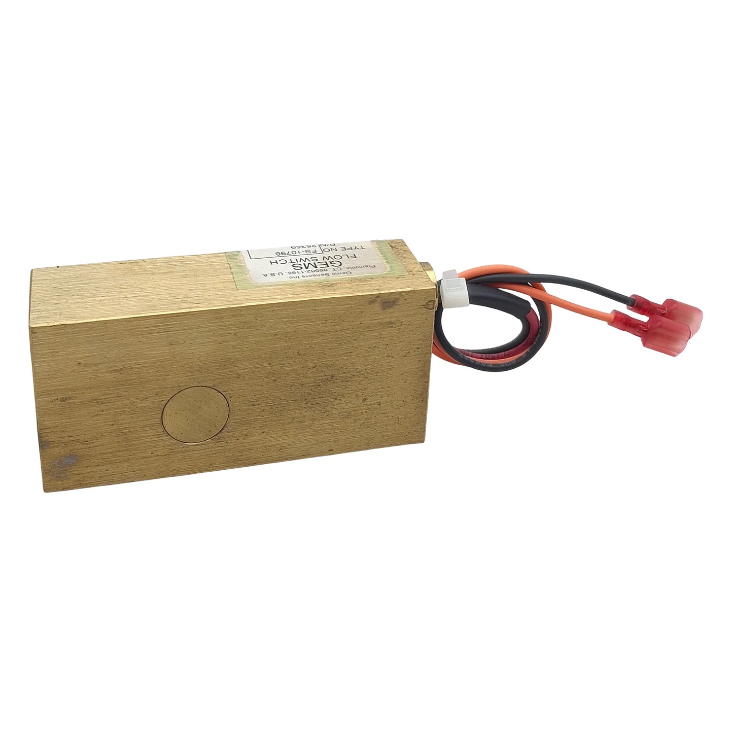 Used Gems 25359 FS-10798 Flow Switch, SPDT, 1/2in NPT, 0.5-20GPM Range, 1000psi, 50µm