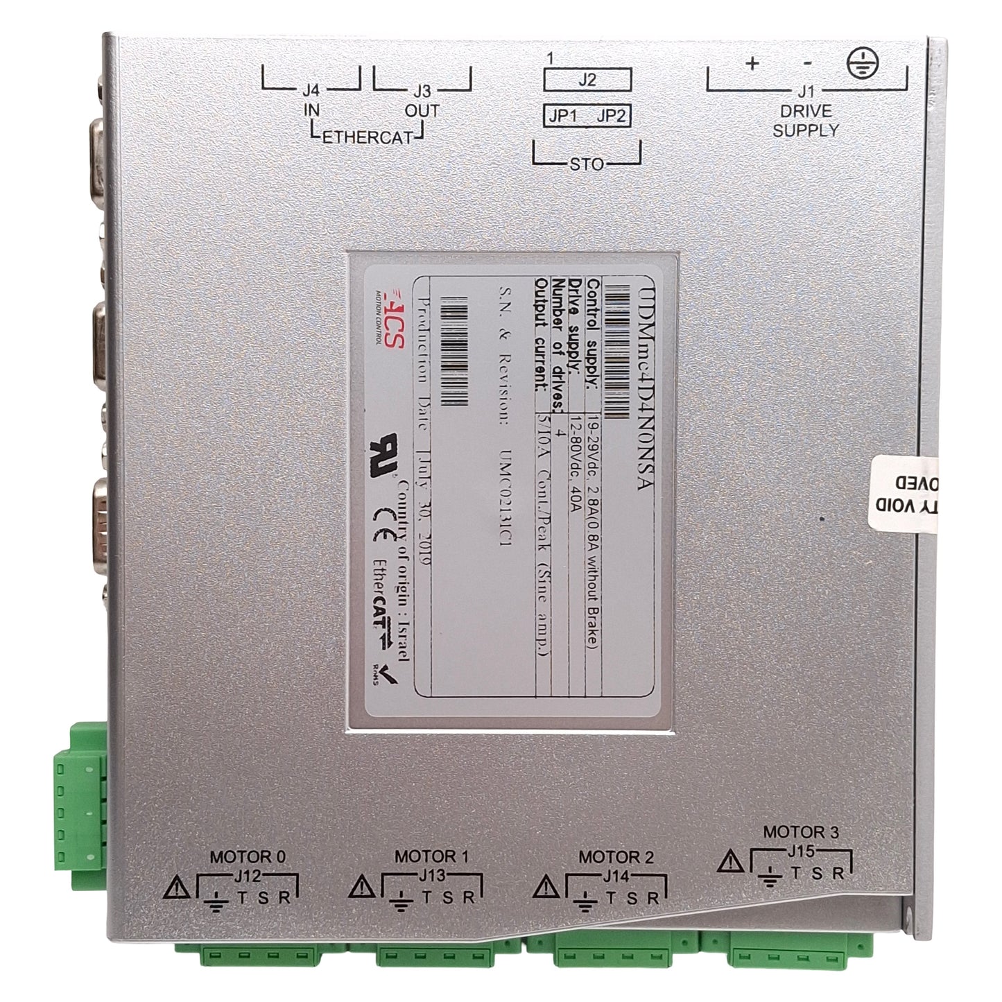 Used ACS UDMmc4DN0NSA Universal Drive Module, 4-Axis, 12-80VDC Supply, 24VDC Control