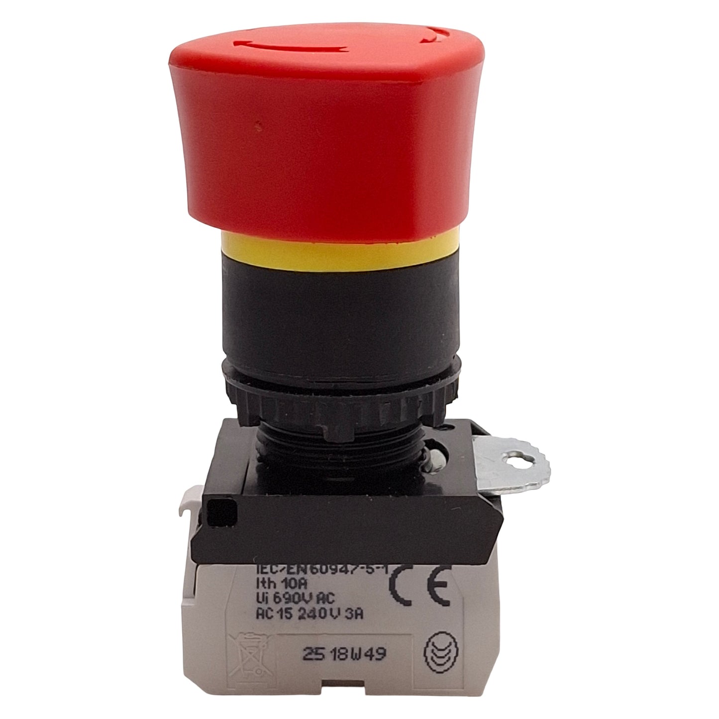 Used Baco L22ER01-3E01 Red Push-Turn E-Stop Pushbutton, ø22mm, 1NC, 10A 690VAC
