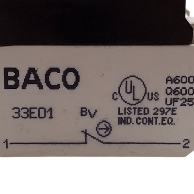 Used Baco L22ER01-3E02 Red Push-Turn E-Stop Pushbutton, ø22mm, 2NC, 10A 690VAC