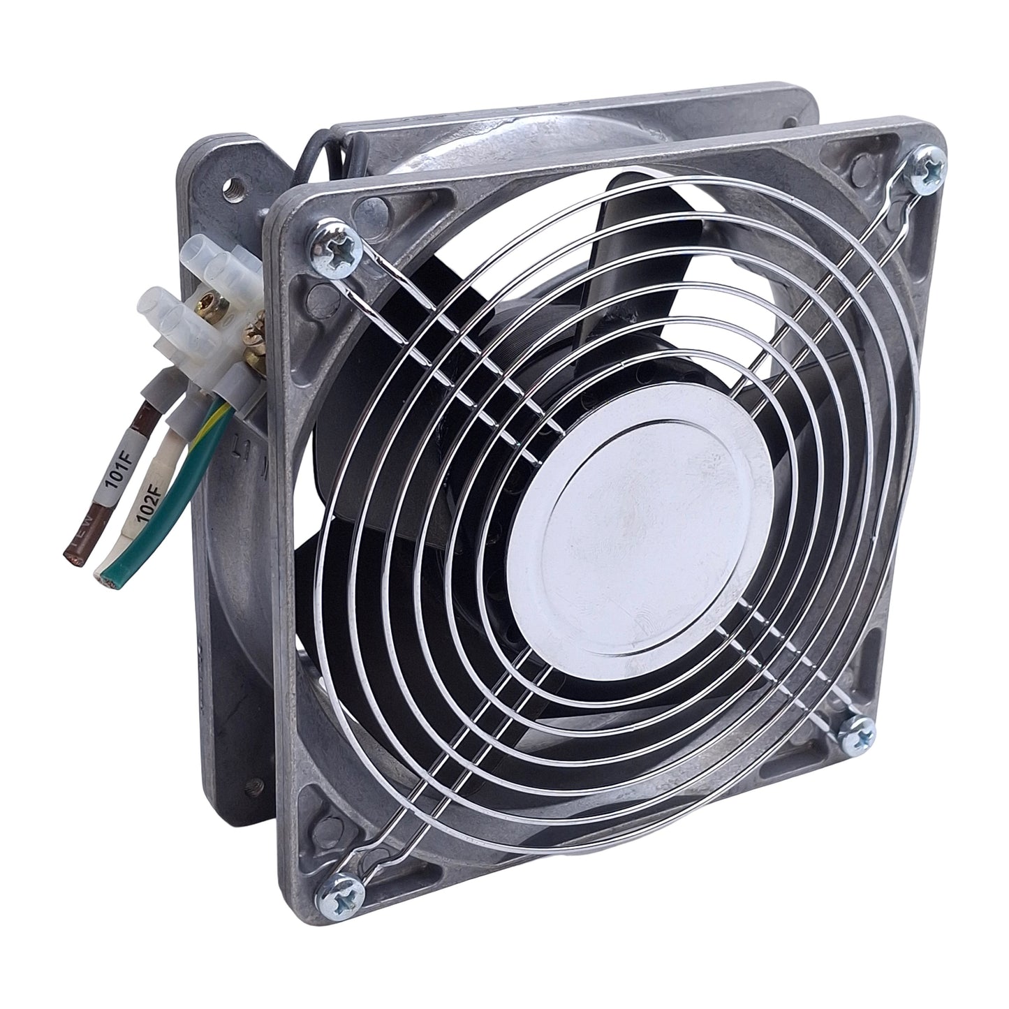 Used Papst TYP 4600N Tube Axial Compact Fan Metal Housing, 115VAC, 3100RPM, 105.9CFM