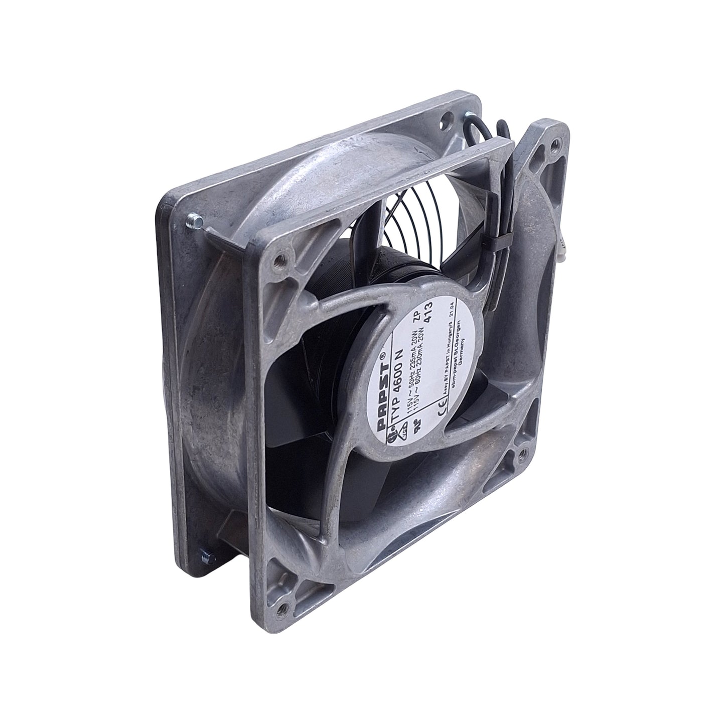 Used Papst TYP 4600N Tube Axial Compact Fan Metal Housing, 115VAC, 3100RPM, 105.9CFM