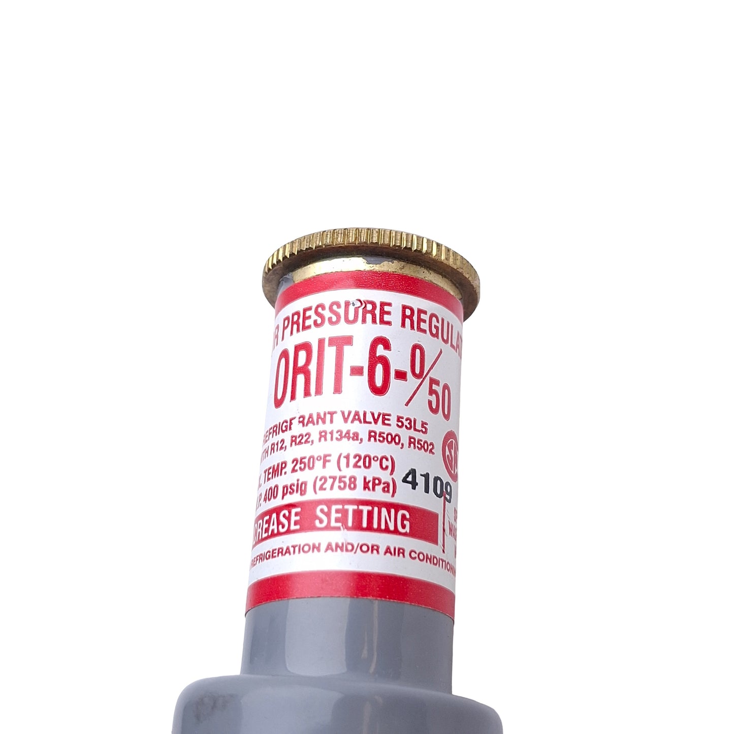 Used Parker Sporlan ORIT-6-0/50 Evaporator Pressure Regulator, 0 to 50psi Range