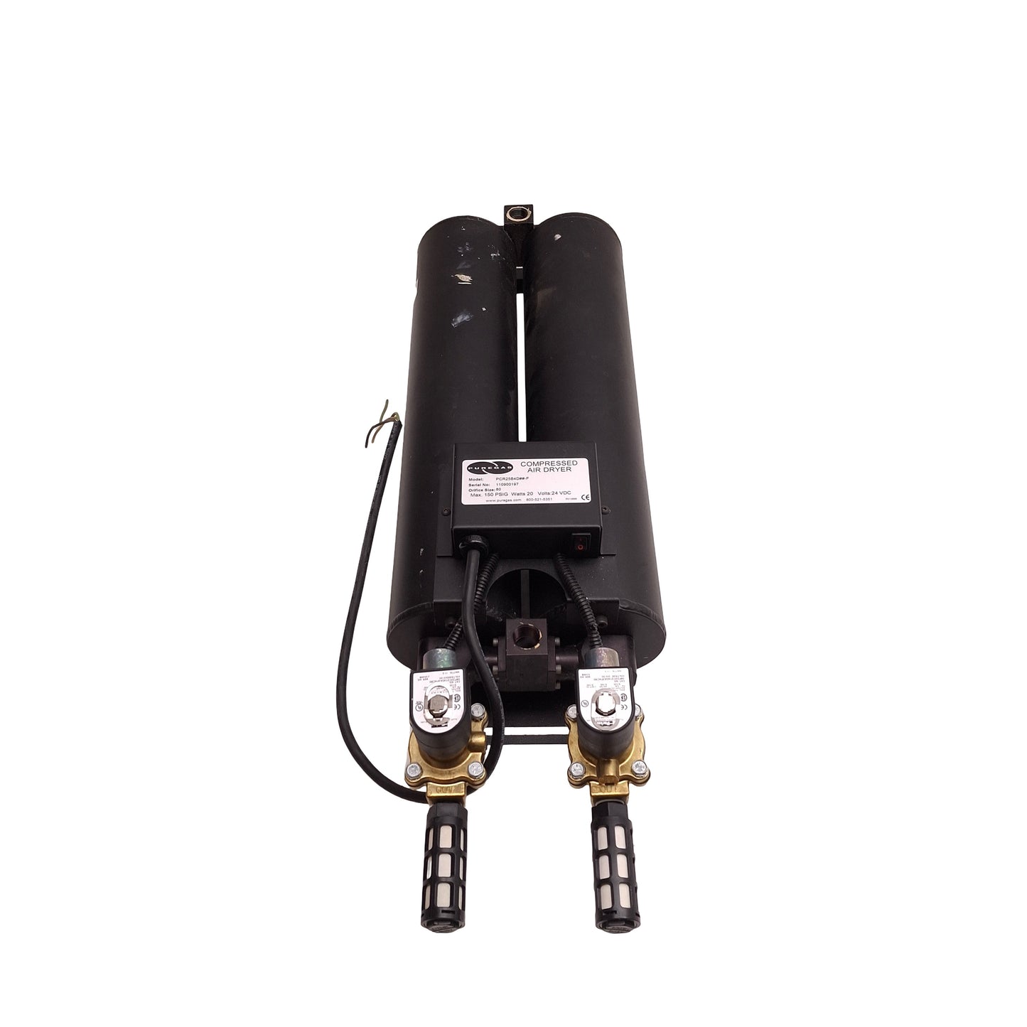 Used Puregas PCR25B4D##-F Compressed Air Dryer, 3/8in NPT, 50-150psi, 24VDC 20W