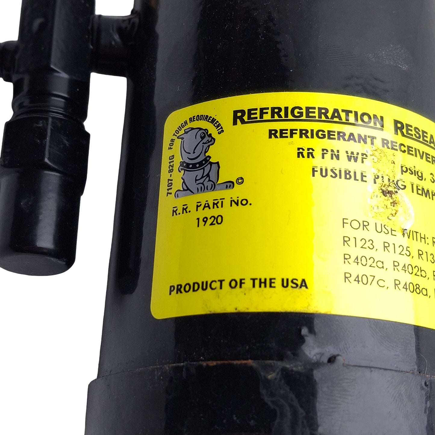 Used Refrigeration Research 1920 Refrigerant Receiver, 1/4in SAE, 2lbs Holding