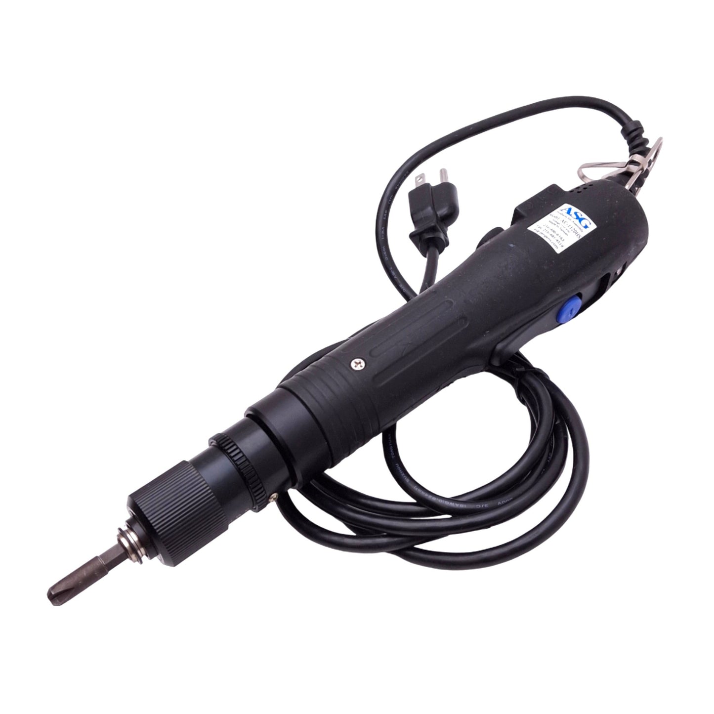 Used ASG AC-1120HS Electric Screwdriver, 110VAC, 1000rpm 17lbs-in Max, 1/4"