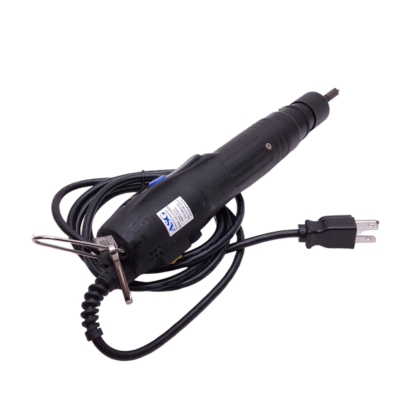 Used ASG AC-1120HS Electric Screwdriver, 110VAC, 1000rpm 17lbs-in Max, 1/4"