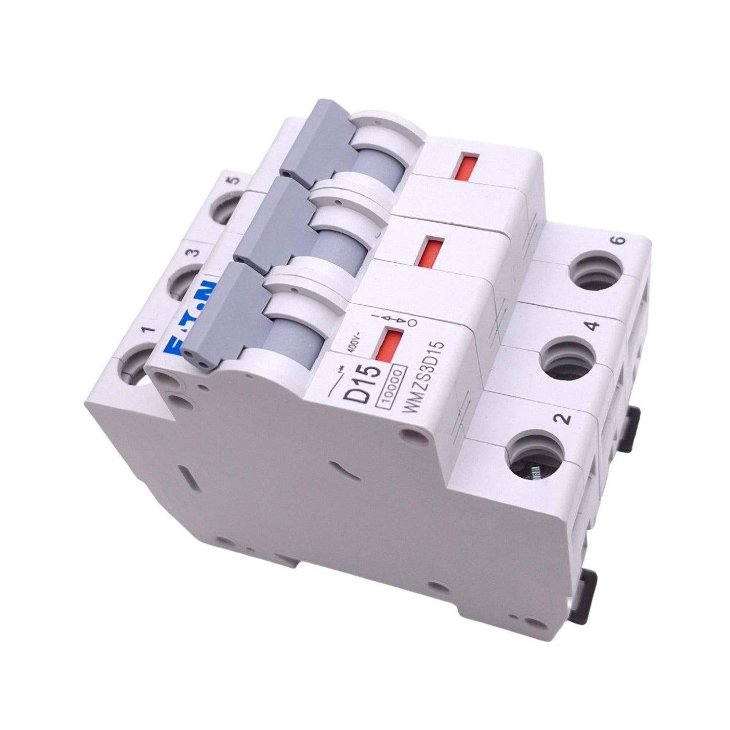 New Eaton WMZS3D15 Circuit Breaker, 3-Pole, 15A, 277/480VAC Max, DIN Rail
