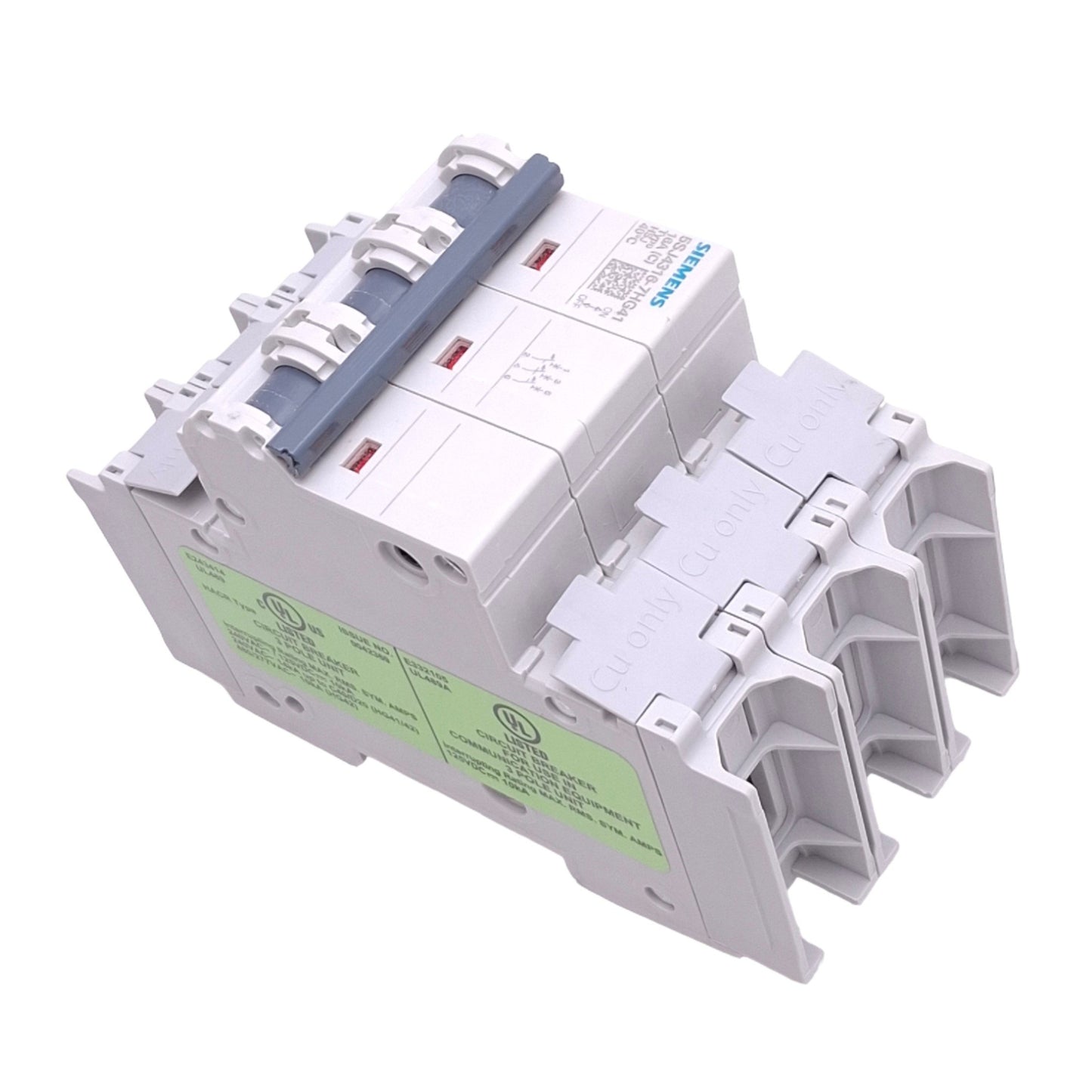 New Siemens 5SJ4316-7HG41 Circuit Breaker, 3-Pole 16A, 400VAC Max, DIN Rail
