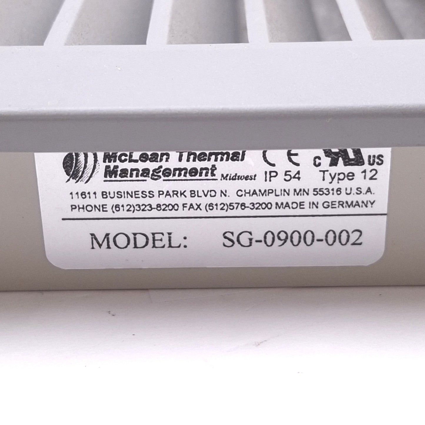 Used Hoffman SG-0900-002 Mclean Enclosure Grille/Filter Housing, 8x8x1.32", NEMA 12