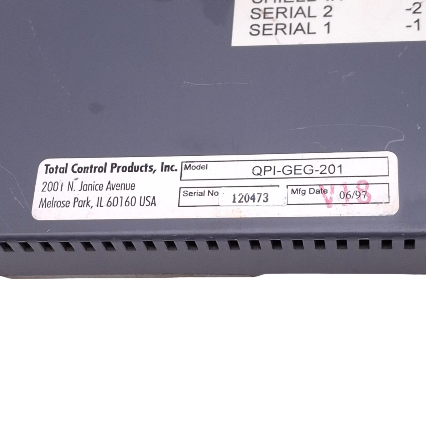Used Total Control Products QPI-GEG-201 I/O Module for Quick Panel Genius Interface