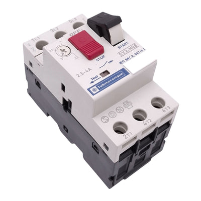 New – Open box Telemecanique GV2-M08 Motor Starter Protector, 3-Pole, 2.5-4A, 3HP 230VAC Max