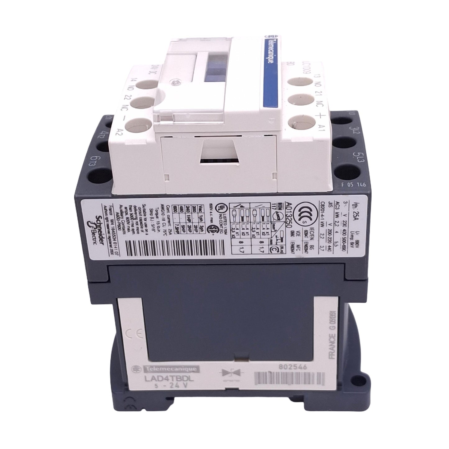 New – Open box Schneider Electric LC1D09BD Contactor, 3-Pole 3PST-NO, 9A 690VAC, 24VDC Coil