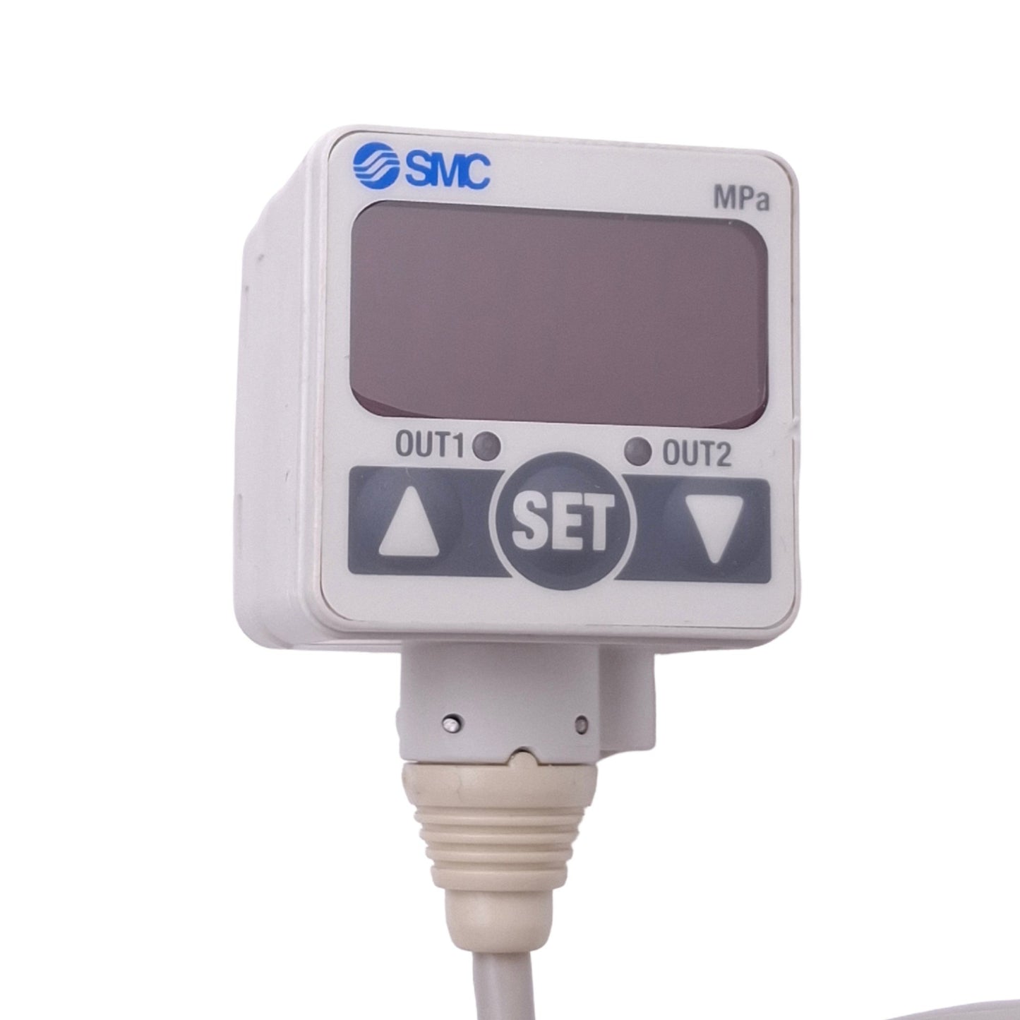 Used SMC ISE40-T1-22L Digital Pressure Switch, -0.1~1MPa 1/8NPT, NPN 80mA 12-24VDC