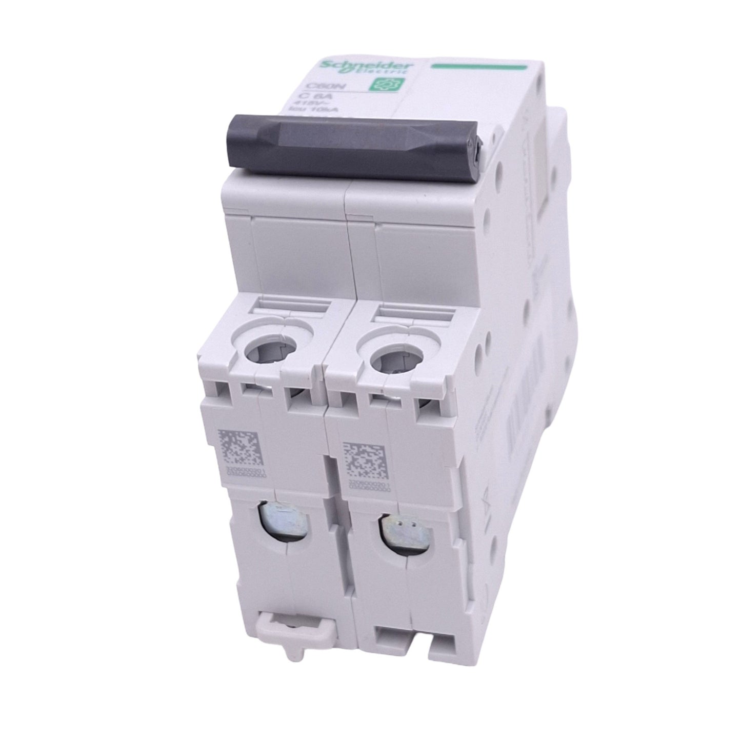 Used Schneider Electric M9F11206 C60NC6A Circuit Breaker, 2-Pole 6A, 415VAC Max