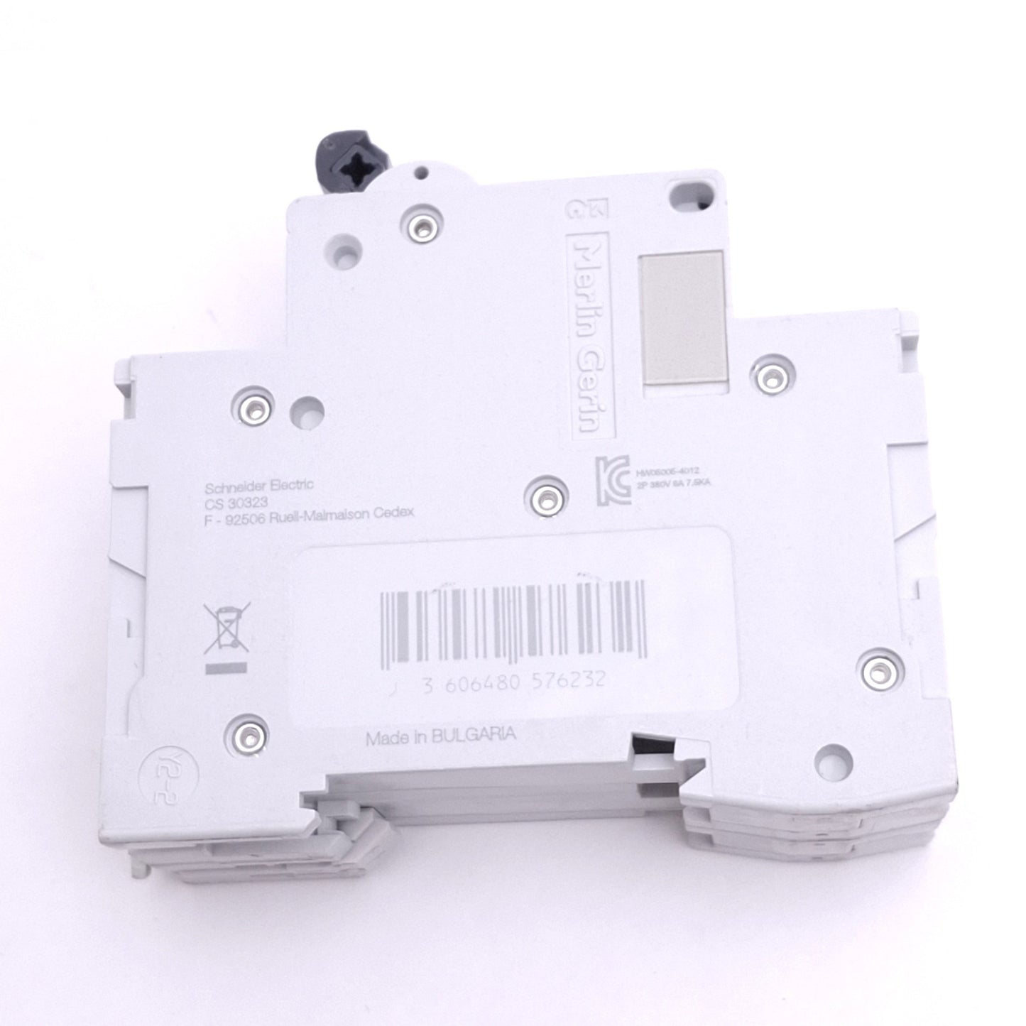 Used Schneider Electric M9F11206 C60NC6A Circuit Breaker, 2-Pole 6A, 415VAC Max