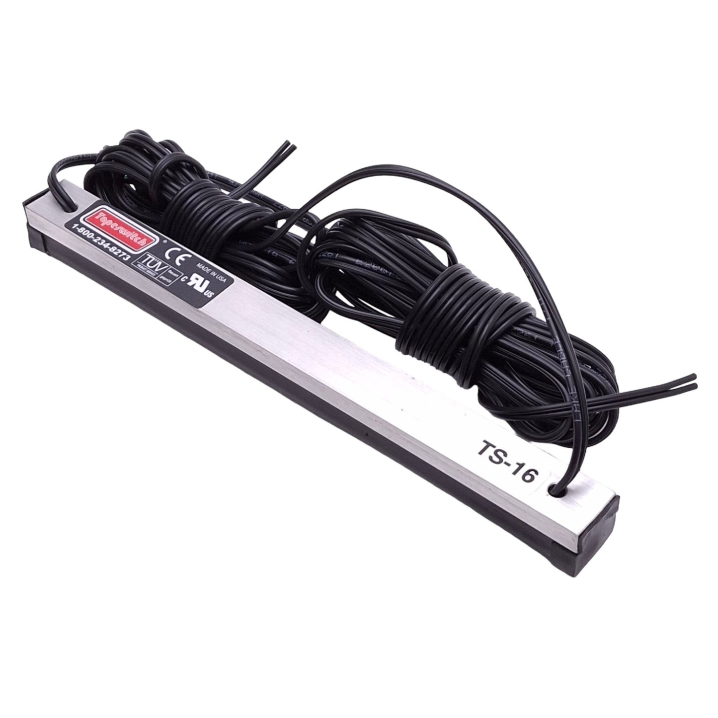 Used Tapeswitch TS-16 Sensing Edge, 8.5" Length, 9.8N Actuation, 28VAC/DC 1A Max