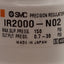 Used SMC IR2000-N02 Precision Regulator, 0.7-30psi Set, 150psi Supply, 1/4in NPT