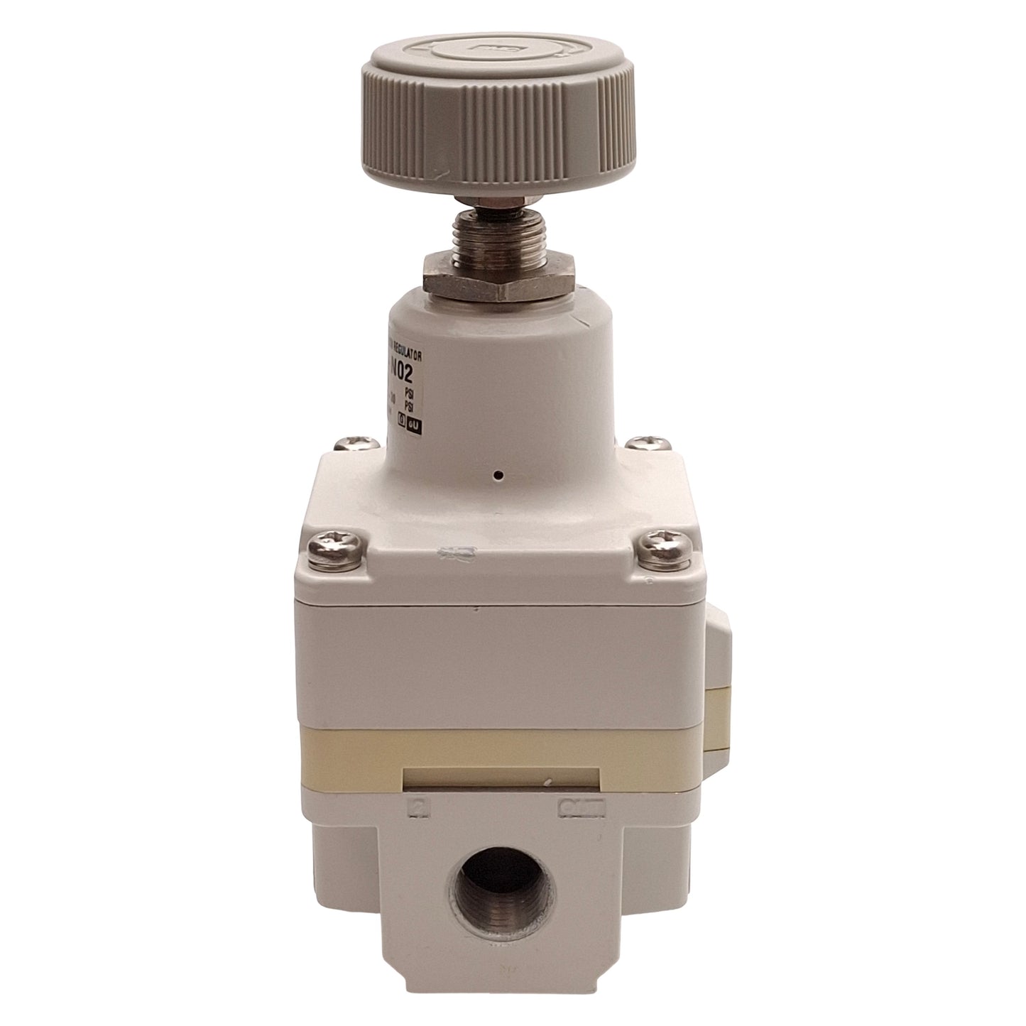 Used SMC IR2000-N02 Precision Regulator, 0.7-30psi Set, 150psi Supply, 1/4in NPT