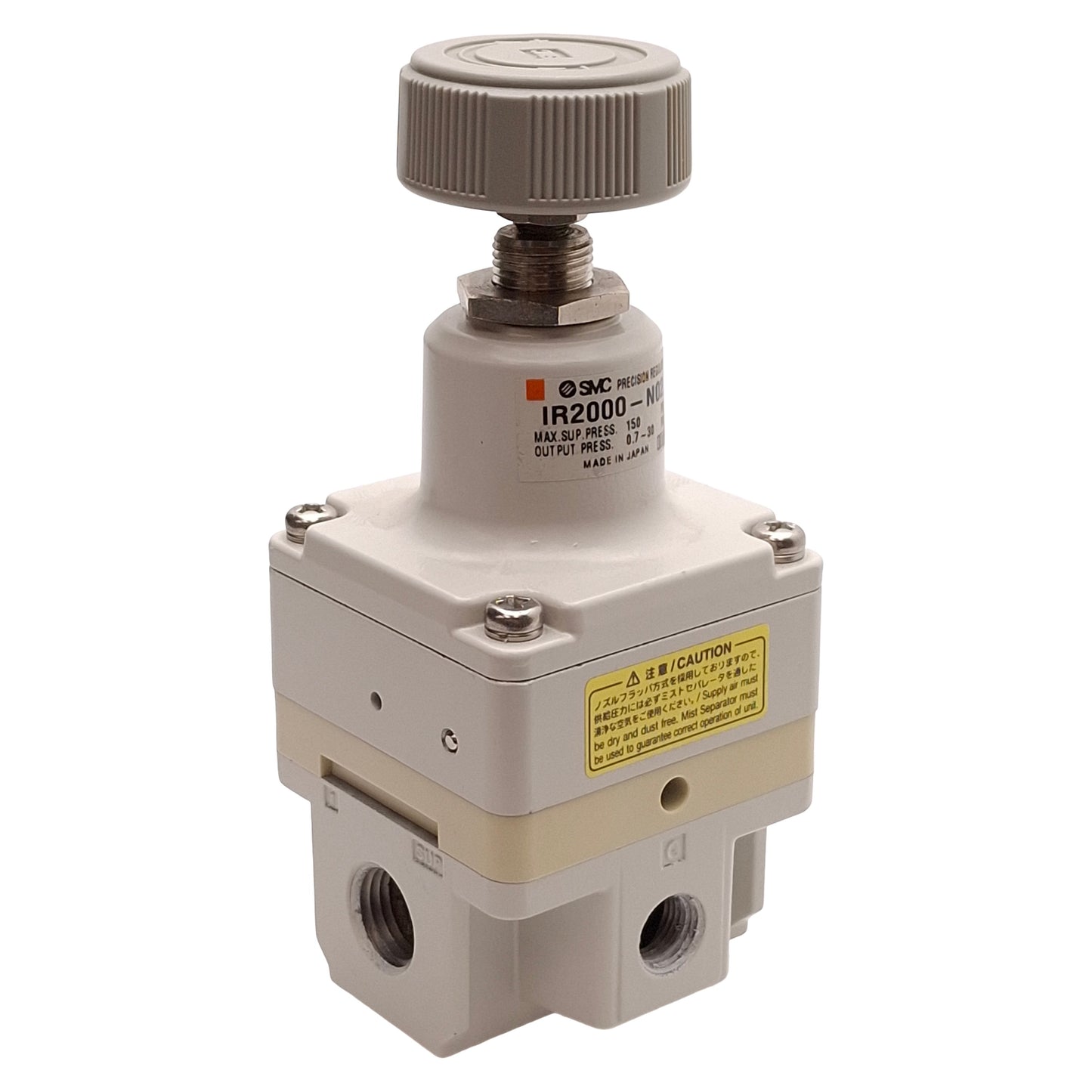 Used SMC IR2000-N02 Precision Regulator, 0.7-30psi Set, 150psi Supply, 1/4in NPT