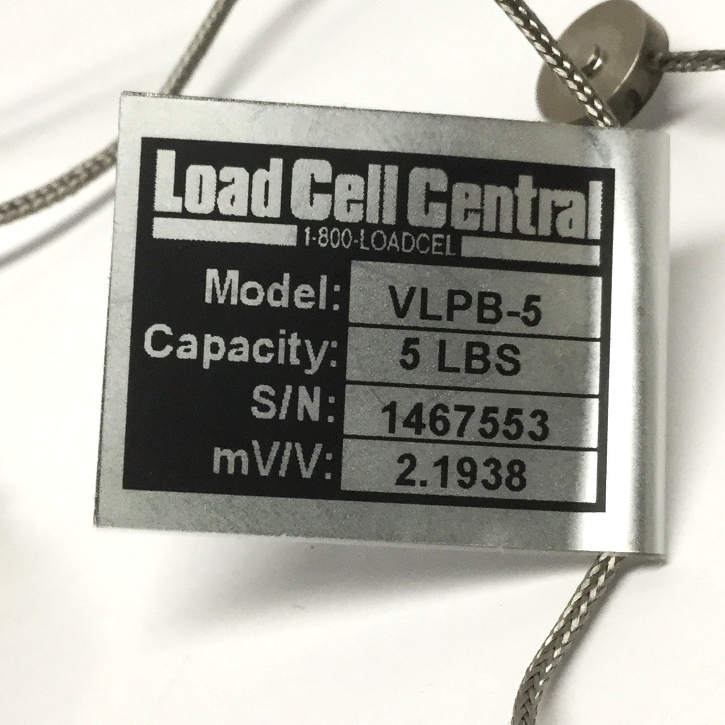 Used Load Cell Central VLPB-5 Very Low Profile Button Miniature Transducer 5lbs ⌀3/8"