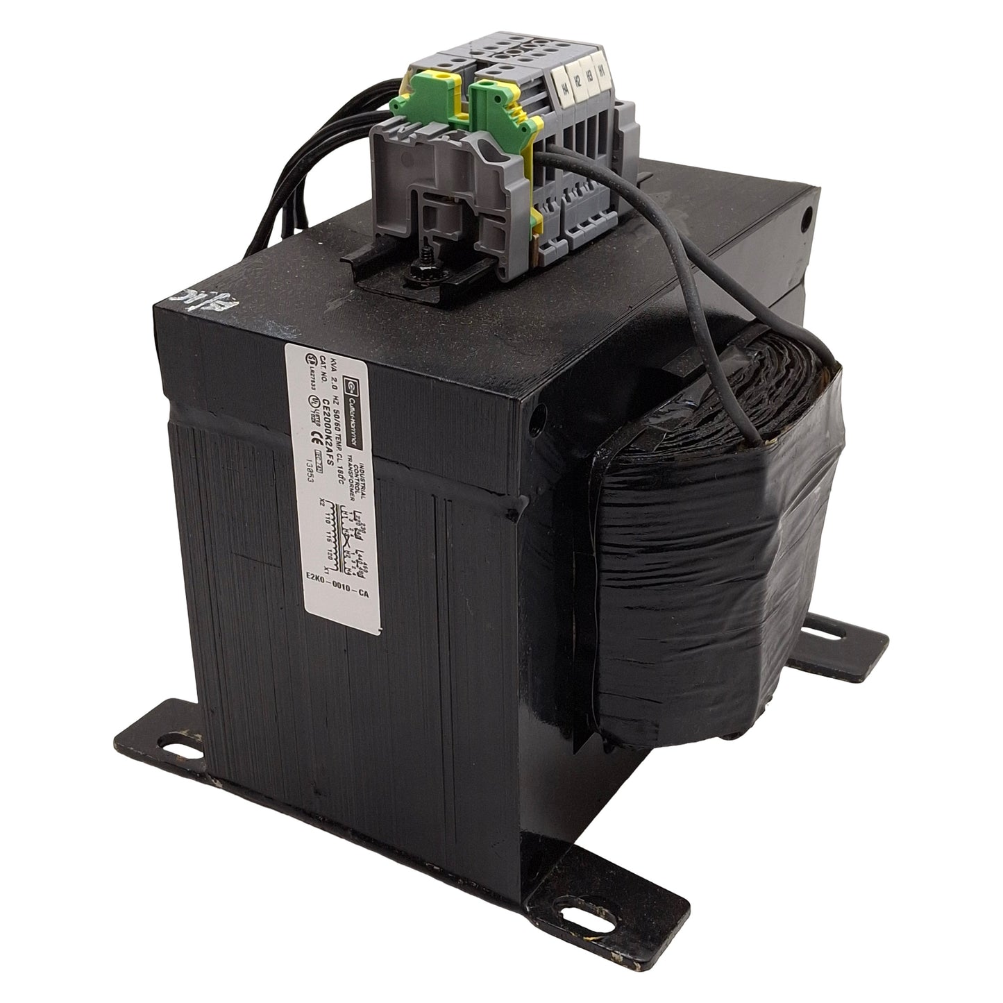 Used Cutler Hammer CE2000K2AFS Transformer, 2kVA, 240x480VAC Prim, 120/115/110VAC Sec