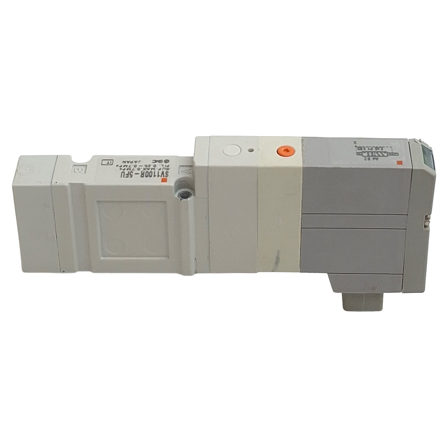 Used SMC SV1100R-5FU Plug-In Solenoid Valve, 5-Port 2-Position, 0.7MPa, 24VDC Coil