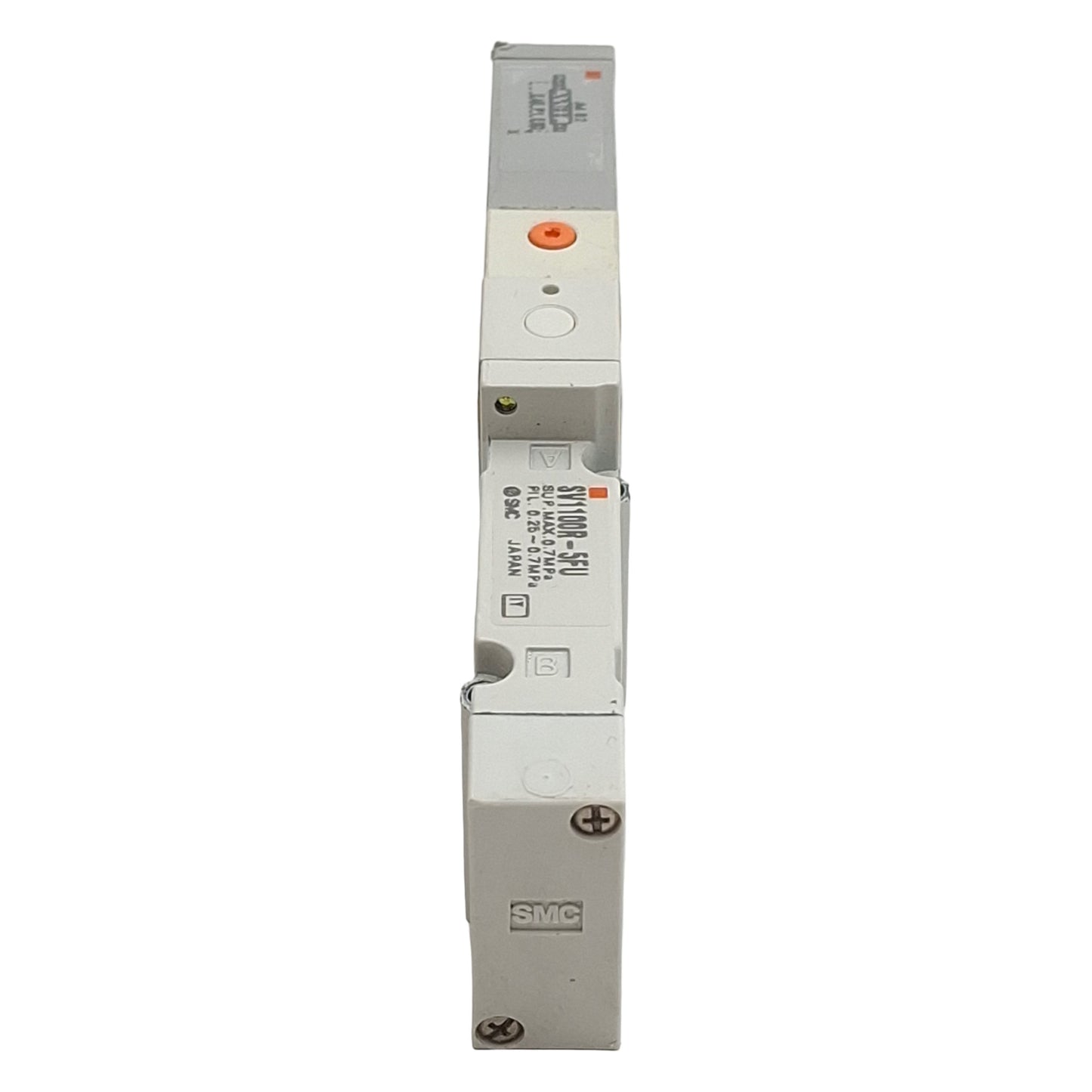 Used SMC SV1100R-5FU Plug-In Solenoid Valve, 5-Port 2-Position, 0.7MPa, 24VDC Coil